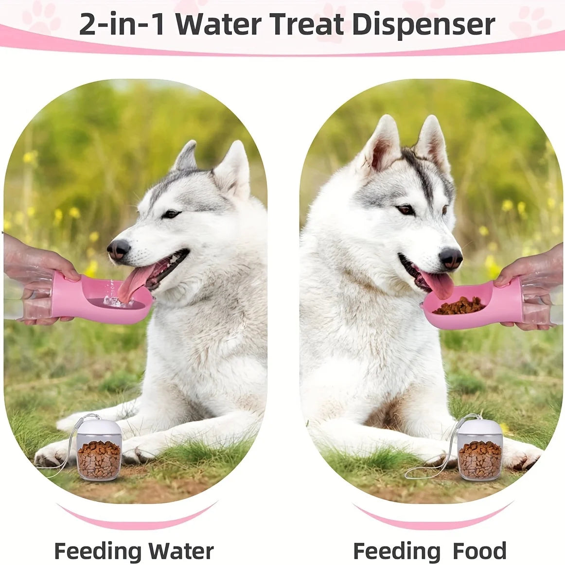 2-in-1 Drinkfles voor Huisdieren