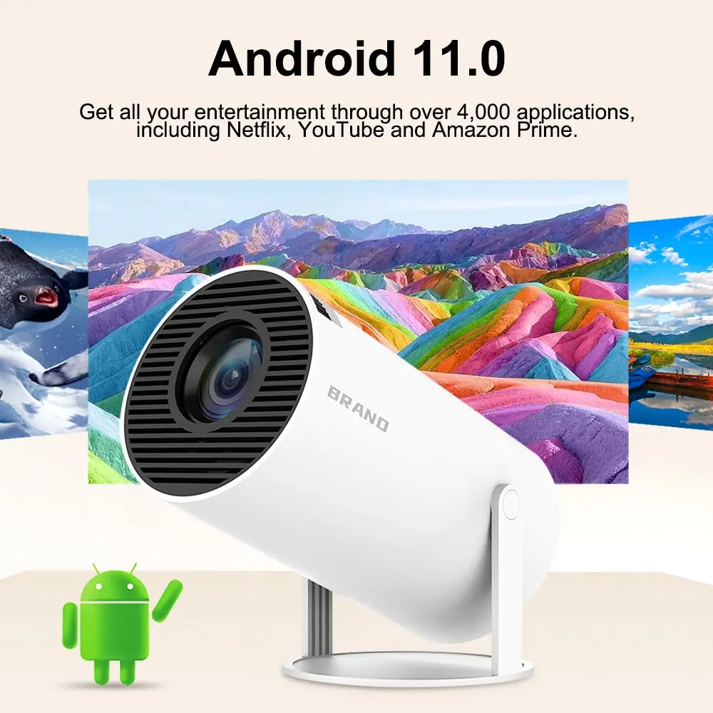 Mini Projector 4K Android  WIFI BlueTooth | Mini Beamer