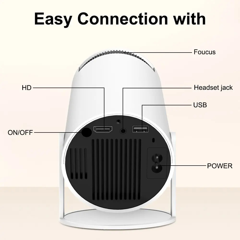 Mini Projector 4K Android  WIFI BlueTooth | Mini Beamer